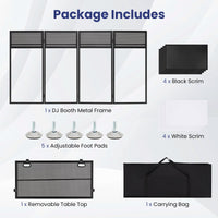 Portable DJ Booth with Scrims & Carrying Bag