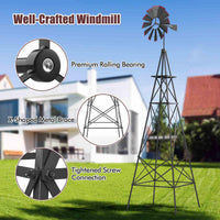 253cm Ornamental Windmill with 4 Support Legs for Backyard, Garden, Farm