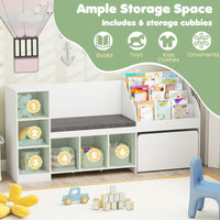 4-in-1 Standing Toy Organizer w/ Removable Seat Cushion