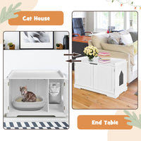 Cat Litter Box, Kitty Enclosure w/Magnetic Door