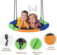 100 cm Flying Saucer Tree Swing for Kids, Play Swing
