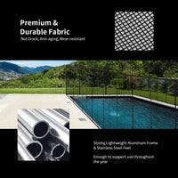 Mesh Swimming Pool Safety Fence with Spring-Loaded Safety Latch System