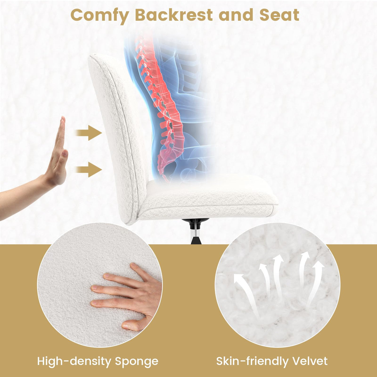 Height-Adjustable Ergonomic Mesh Chair, 2 Pack