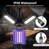 USB-C Rechargeable Outdoor Bug Zapper with Foldable Camping Lantern