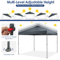 3m x 3m Height-Adjustable & Tiltable Pop-up Canopy with Carry Bag