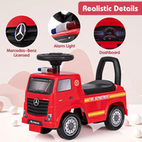 Mercedes-Benz Licensed Kids' Ride On Truck, Push Fire Engine