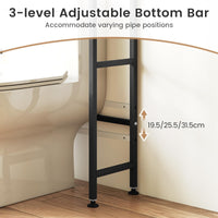 166 cm Over-the-toilet Cabinet Bathroom Organizer with Hooks