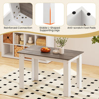 Giantex 120 CM Dining Table for 4-6, Wooden Rectangular Table