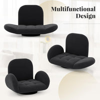 Giantex Swivel Floor Chair Folding Gaming Chair with Adjustable Backrest