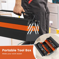 Metal Tool Box 5-Tray Cantilever with 3 Level Fold Out