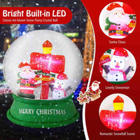 126CM Christmas Inflatable Snow Globe with LEDs & Air Blower