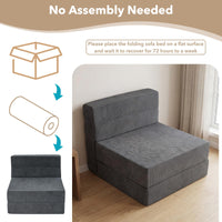 4-in-1 Folding Sofa Bed with Corduroy Cover for Adults