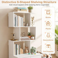 142 cm Tall 2-in-1 Cat Litter Box Enclosure w/Storage Pet House Corner Bookshelf