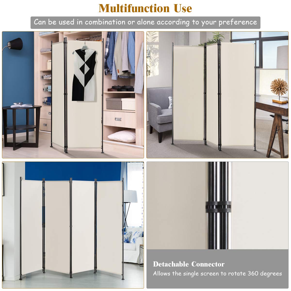 Portable Fiber Wall Divider for Home Office