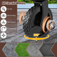 Heavy-Duty Wagon Cart with Adjustable Handlebar and Storage Pocket