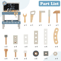 Kids Play Tool Workbench Set with 61 PCS Tool & Parts Set for Age 3/4/5 Years Old