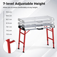 107cm x 53cm 450kg Capacity Heavy-Duty Welding Workbench with Adjustable Height
