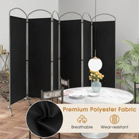 Giantex 6-Panel Folding Room Divider, Privacy Screen, Portable Polyester Fabric Wall Divider and Separator