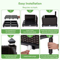 Set of 2 Raised Planter Boxes with Self-Watering System