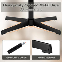 Criss Cross Legged Chair No Wheels Armless Home Office Desk Chair