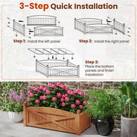 Wooden Raised Garden Bed 90 x 40 x 37 cm Rectangle Planter