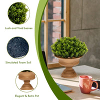 Giantex 4-Set Artificial Plants, Mini Fake Potted Plants, Small Greenery Plants for Home Office Desk Dining Table Desk Decoration