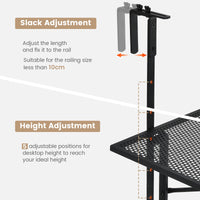 5-Level Height-Adjustable Balcony Hanging Table