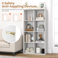 8-Cube Bookshelf, Modern Cubby Bookcase