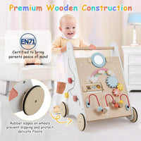 7 in 1 Push and Pull Learning Walker with Multi-Activity Toys for Kids