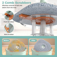 Spin Mop and Bucket Set with Replaceable Mop Pads