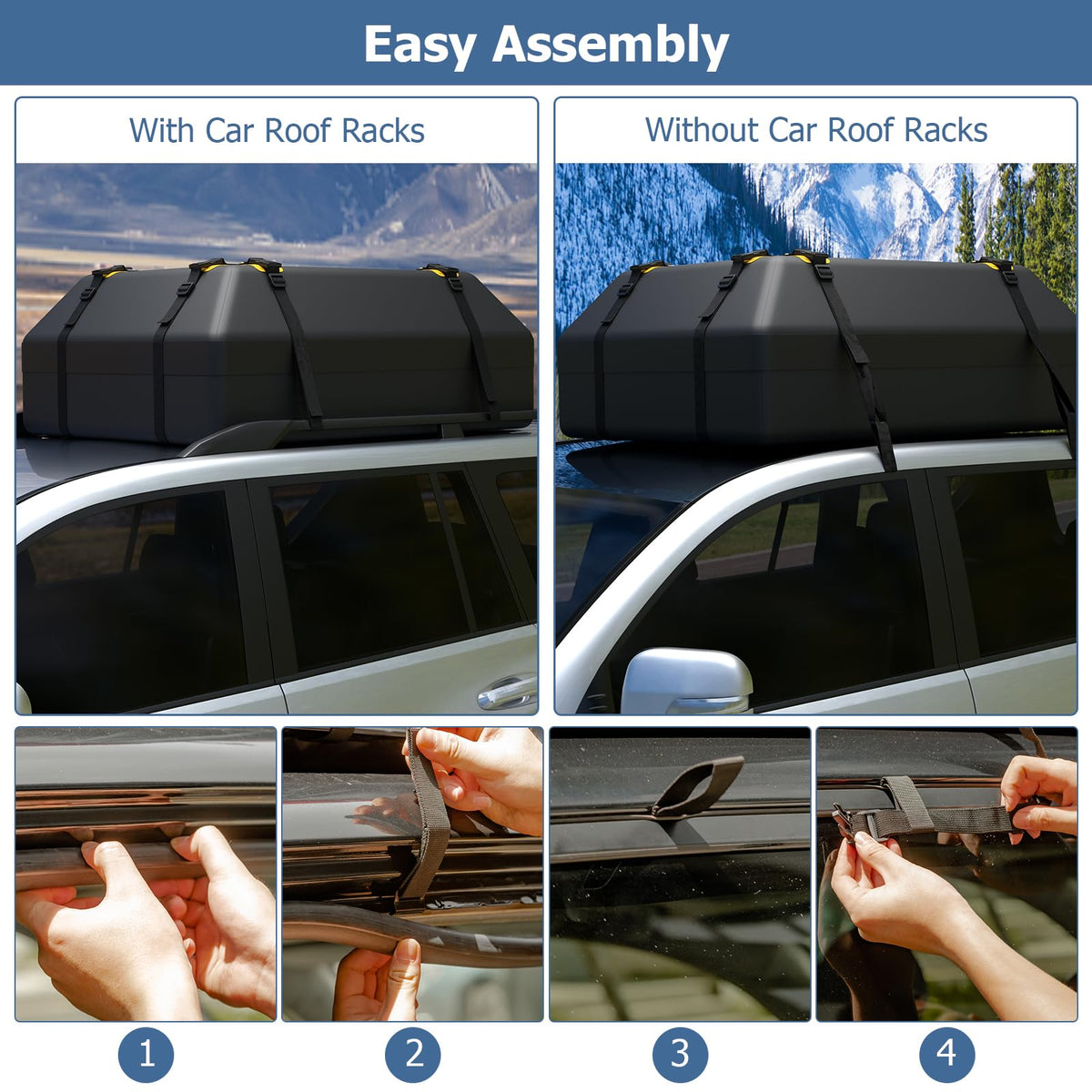 425L/15 Cubic Feet 100% Waterproof Roof Top Luggage Bag for All Vehicles