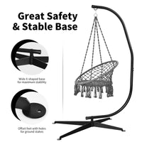 Giantex Hammock Chair Stand Only, Heavy Duty Steel C-Stand