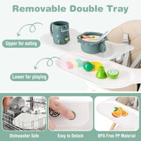 6-in-1 Convertible Wooden Baby High Chair