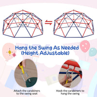 3m Kids Climbing Dome with Swing Outdoor Jungle Gym Climber