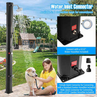 35 L Solar Heated Outdoor Shower with 360 Swivel Shower Head