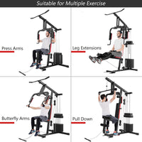 Ergonomic Workout Equipment with Pulley, Arm and Leg Developer for Total Body Training