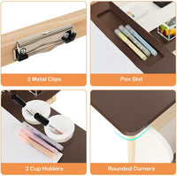 Kids Art Table & Bench Set with Double-Sided Adjustable Easel