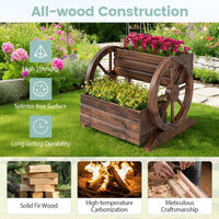 2-tier Raised Garden Bed with Drainage Holes and Wheels