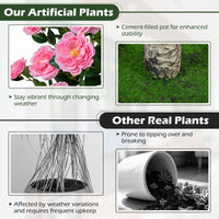 100cm Artificial Camellia Tree for Home Office or Porch Decoration