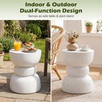 35.5 cm Round Side Table White
