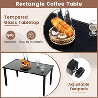 4 Pieces Patio Furniture Set for Small Space Balcony Poolside