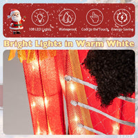157CM Lighted Christmas Nutcracker with Glitter Sword and 100 LED Lights
