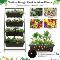 160 cm Vertical Raised Garden Bed, 4-Tier Elevated Planter Box