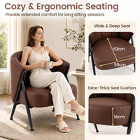 Single Sofa with Adjustable Foot Pads for Home Office or Living Room