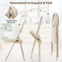 6 Pieces Foldable Chairs, Portable Folding Chairs