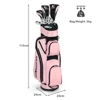 Complete Golf Clubs Package Set 10 Pieces, Includes 460cc Alloy Driver