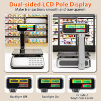 40kg Price Computing Scale with Pole Dual LCD Display and Counting Function