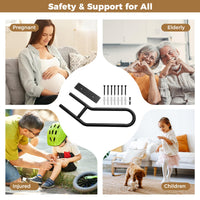 1 PCS U-Shape Safety Stair Railing for 1-3 Steps Porch Deck Indoor