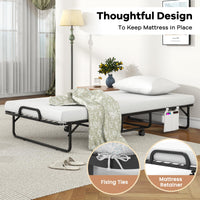 Single Size Folding Bed with Memory Foam Mattress & Pillow