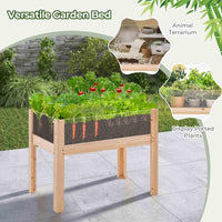 Wooden Raised Garden Bed 75cm x 46cm x 61cm Elevated Wood Planter Box with Legs